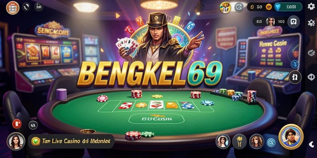 Screenshot BENGKEL69 menampilkan gameplay Live Casino yang seru.
