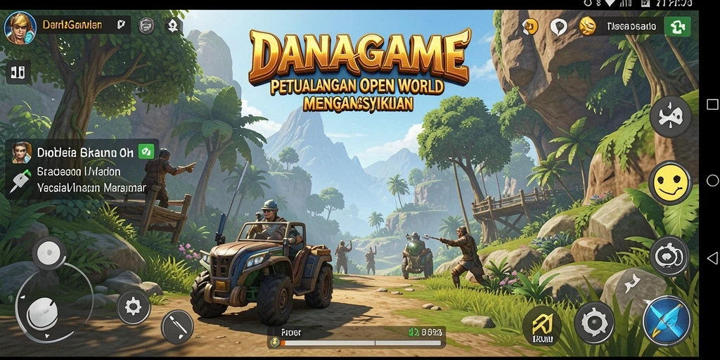 Screenshot utama DANAGAME menampilkan gameplay Open World yang menakjubkan.