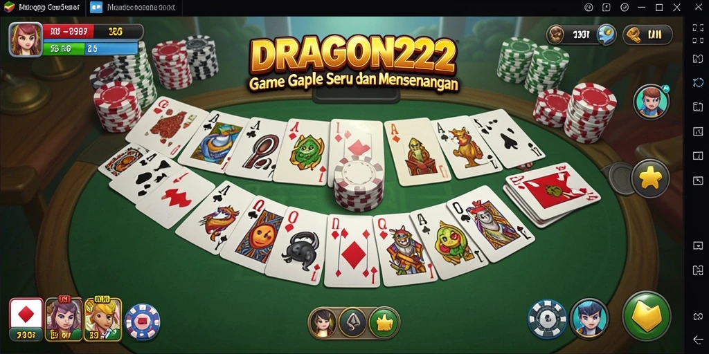 Screenshot menampilkan gameplay seru DRAGON222 dalam permainan Gaple.