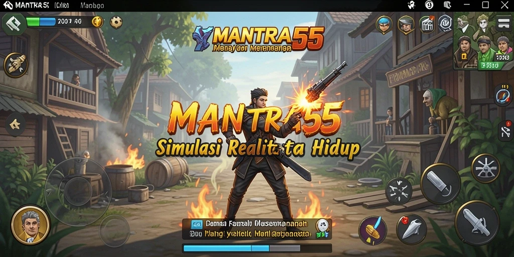 Tampilan mendetail dari gameplay <strong>MANTRA55</strong> yang memukau dan interaktif.