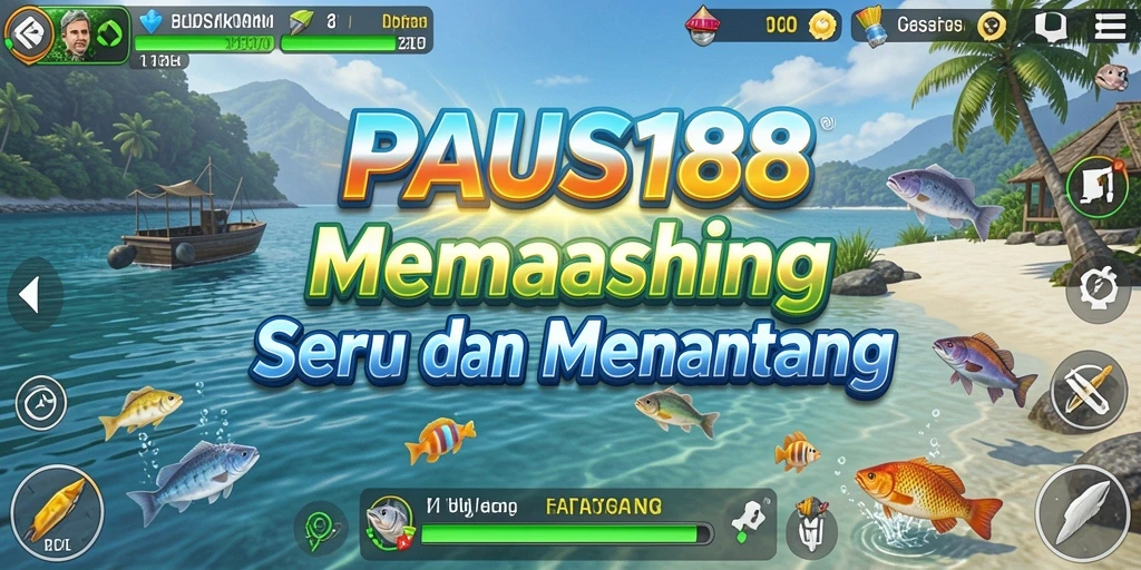 Tangkapan ikan yang spektakuler dalam PAUS188 dengan latar belakang yang indah.