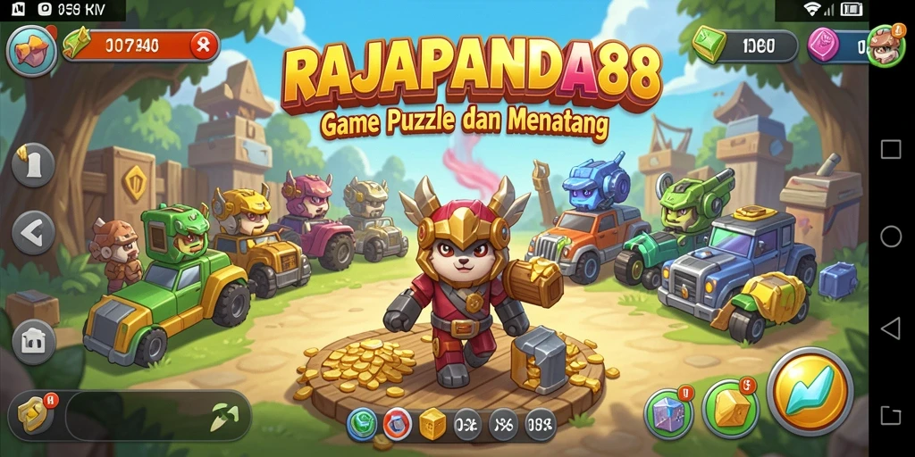 Tampilan gameplay menarik dari RAJAPANDA88 dengan berbagai tantangan Puzzle.