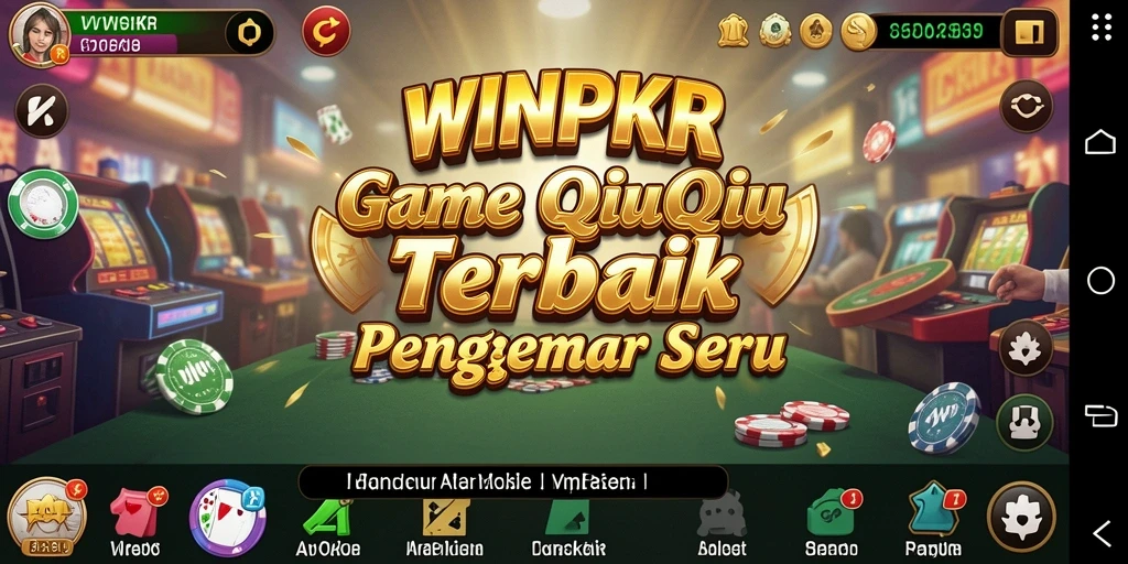 Screenshot WINPKR menampilkan aksi seru dalam permainan QiuQiu.
